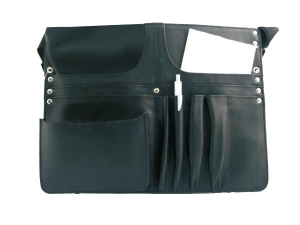 Barschürze aus Leder 36x25cm - Schwarz